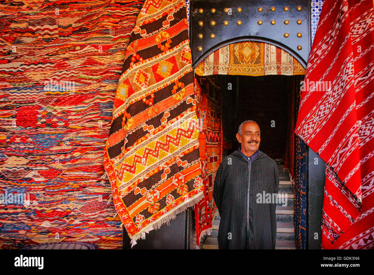 Moroccan carpets at Meknes, Morocco Stock Photo - Alamy