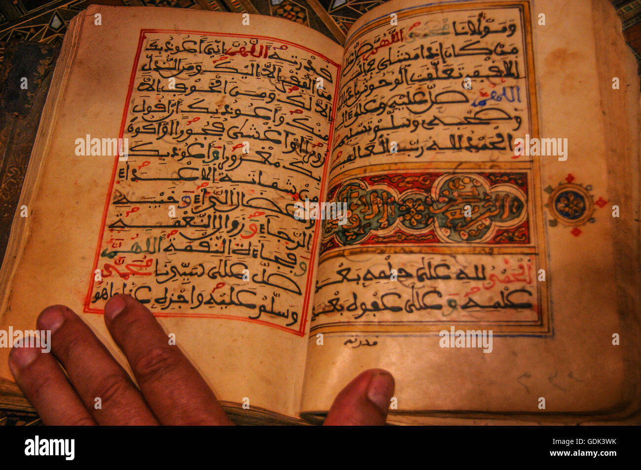 Praying book of the XIX century, Marrakech, Morocco. Stock Photo