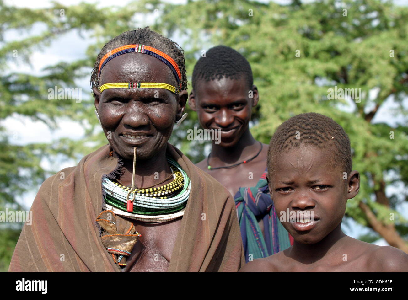 Toposa woman, South Sudan Stock Photo