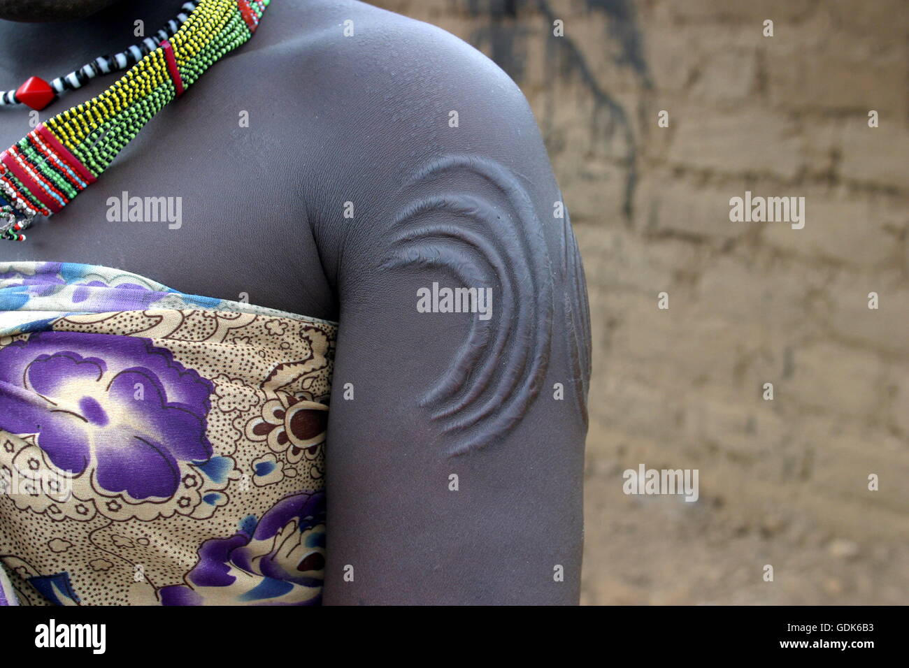 Toposa woman, South Sudan Stock Photo