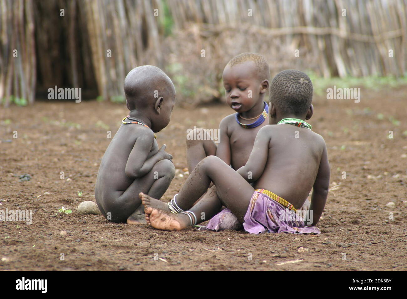 Toposa children, Sudan Stock Photo