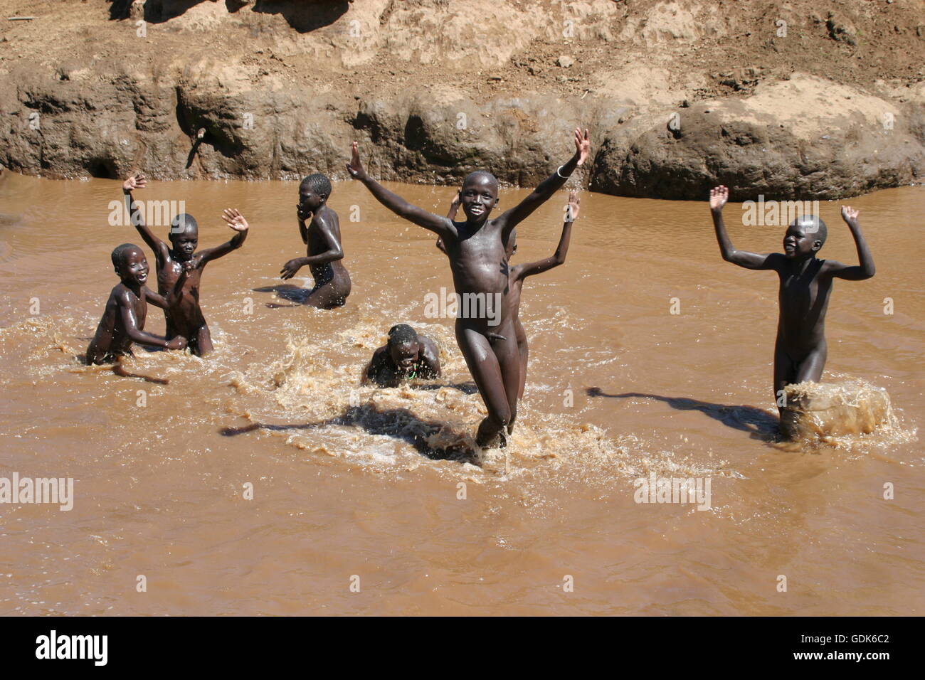 Toposa children, Sudan Stock Photo
