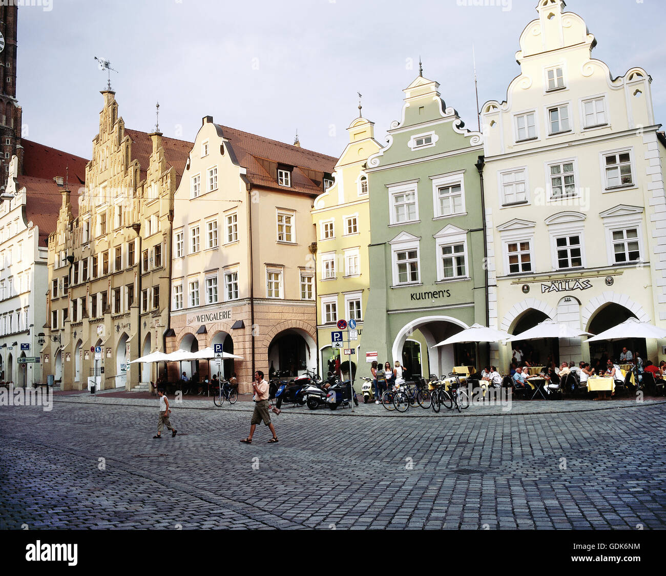 geography / travel, Germany, Bavaria, Landshut, city view / city views, old town, Stock Photo