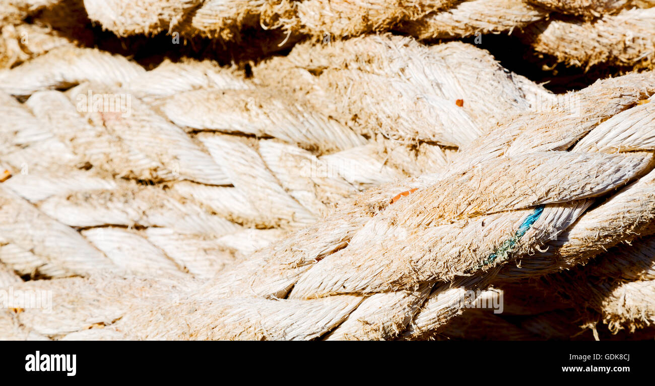 white rope dirty and old like abstract background Stock Photo - Alamy