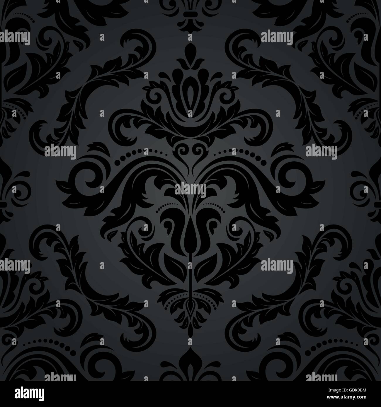 Seamless Vector Damask Pattern Stock Vector Image & Art - Alamy