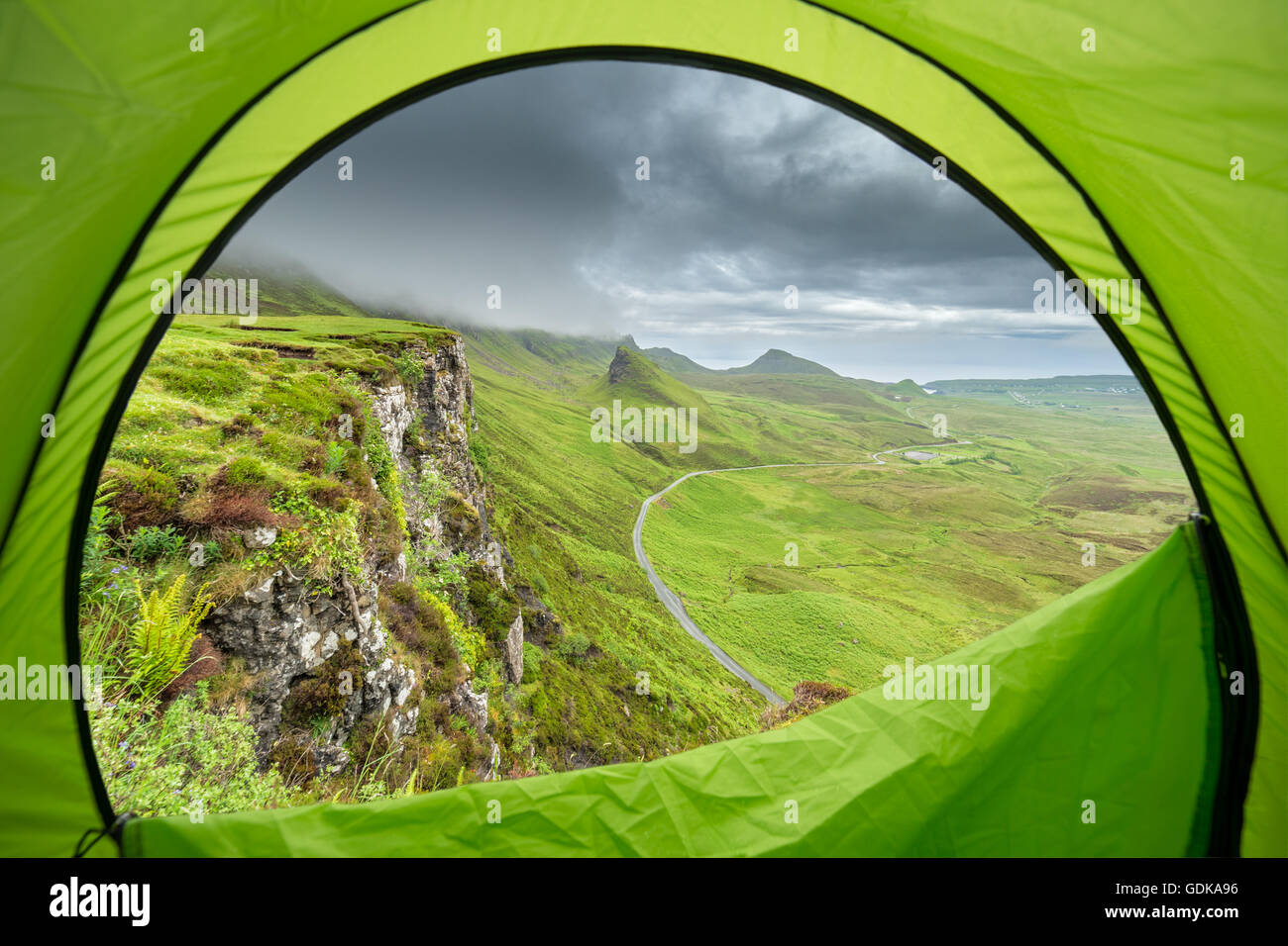 Camping In Scotland Astonishing View Of Quiraing Hill From The Stock Photo Alamy