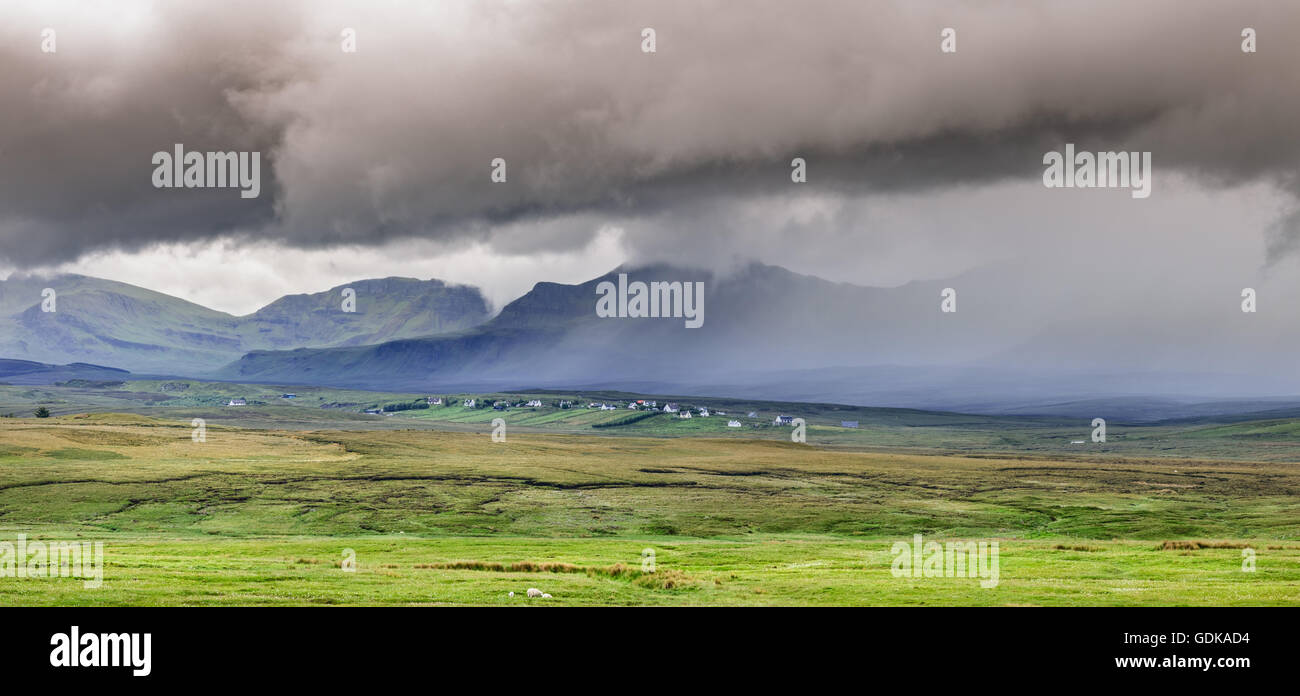 Rainy Dramatic Clouds over Scottish Highlands Stock Photo - Alamy
