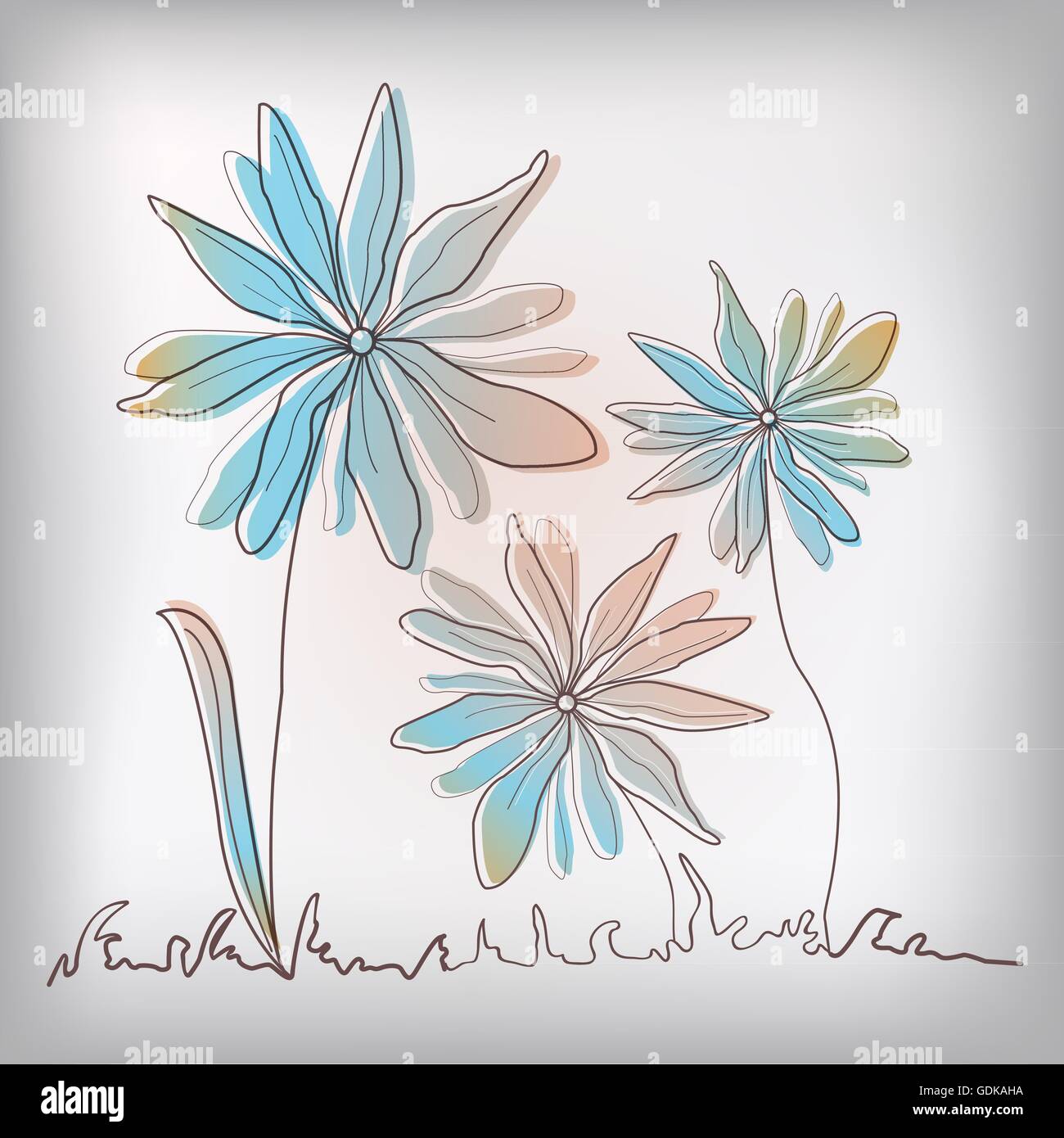Vintage background with flowers Stock Vector Image & Art - Alamy