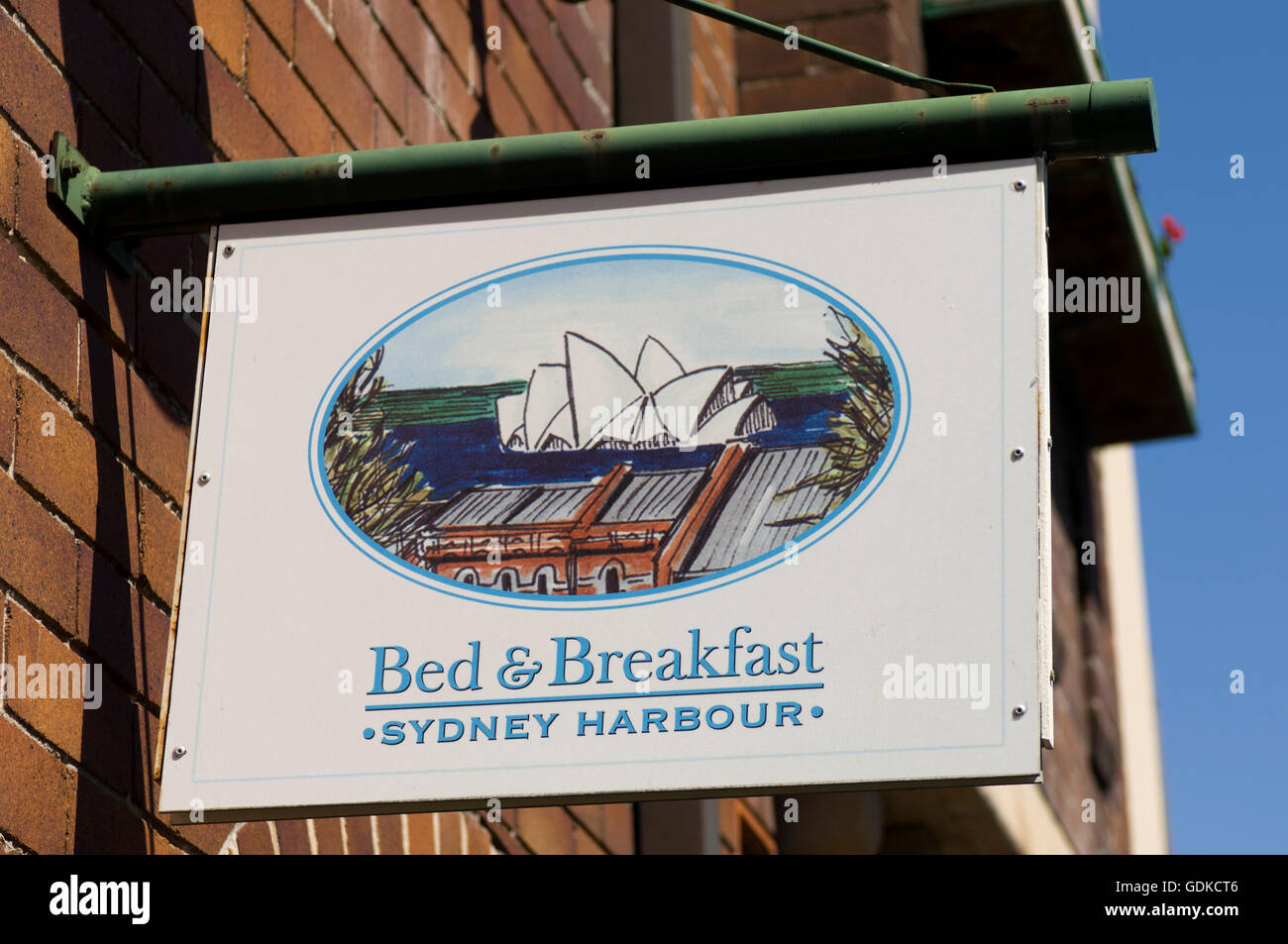 Bed and breakfast sign, The Rocks, Sydney, New South Wales, Australia