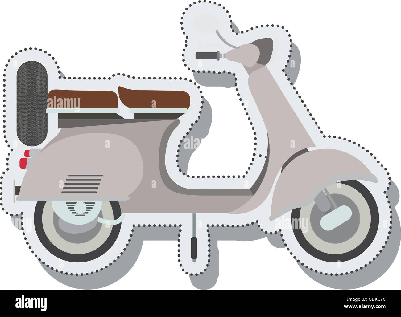 scooter sticker isolated icon design Stock Vector Image & Art - Alamy