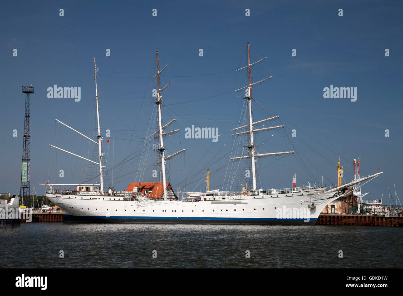 Gorch Fock, sailing ship, former training ship, now a museum ship, port