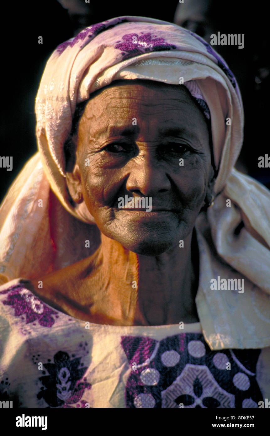 A very old lady from Benin poses for the camera – Stock Editorial