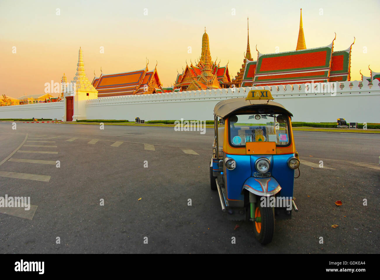 Tuk tuk for passenger cars. To go sightseeing in Bangkok. Stock Photo