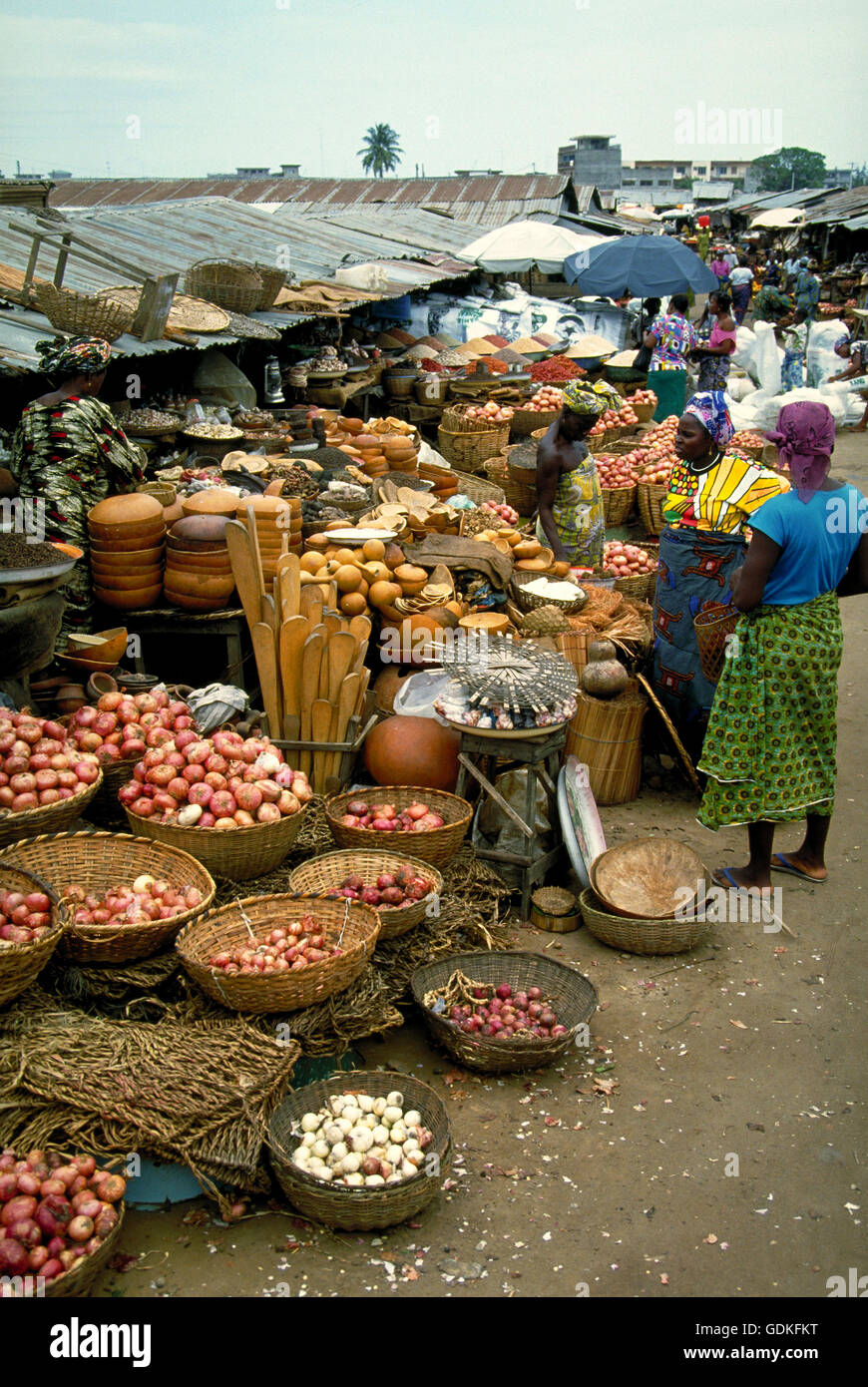 The Dantokpa Market in Cotonou, Benin one of the largest open air