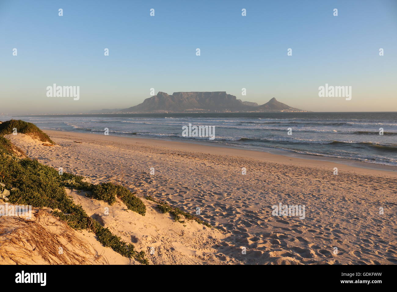 sunset over table mountain cape town south africa Stock Photo