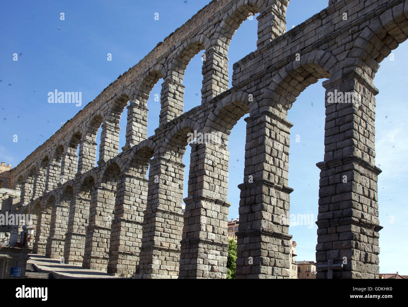 Roman Aqueduct in Segovia Stock Photo