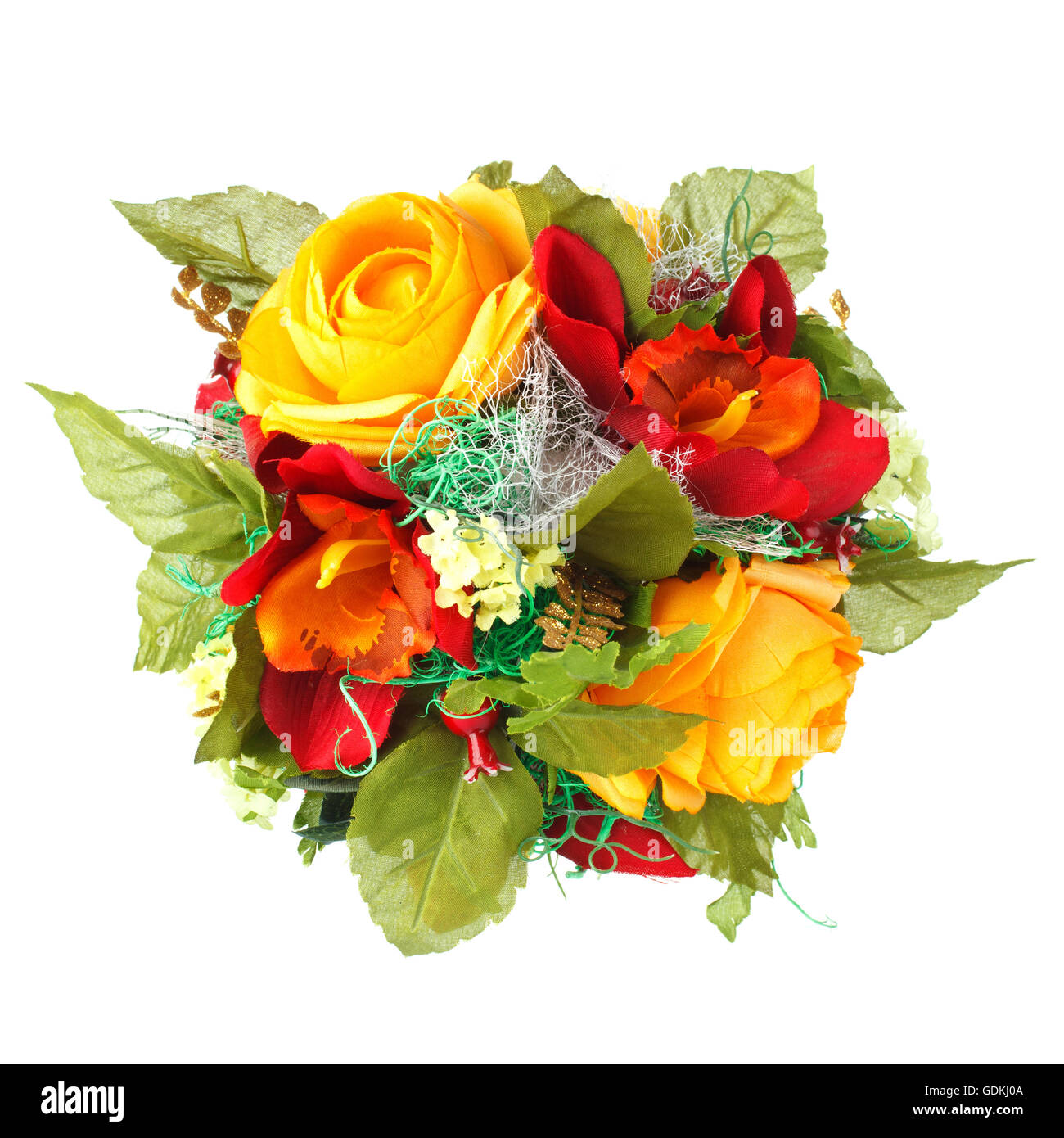 bouquet of artificial flowers Stock Photo
