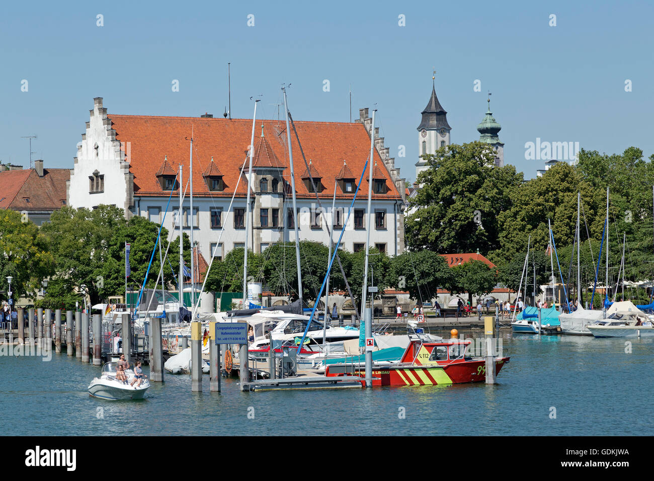 Harbour, Lindau, Lake Constance, Bavaria, Germany Stock Photo Alamy