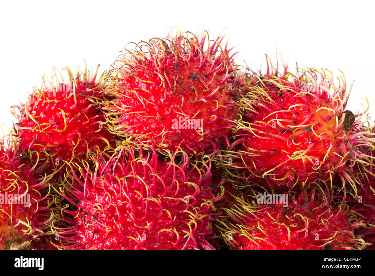 Thailand rambutan fruit white background Stock Photo - Alamy