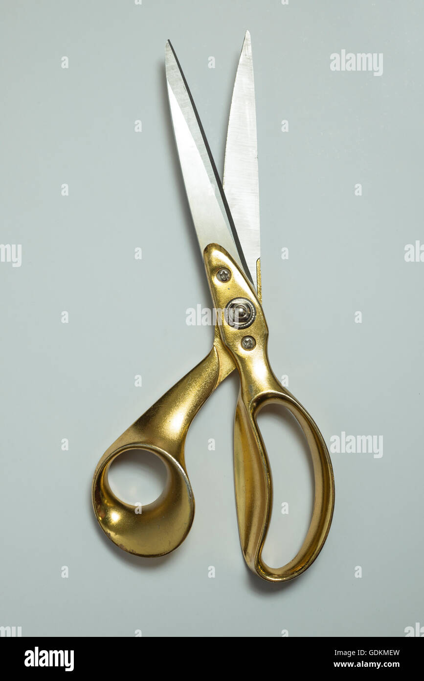 Vintage scissors used for cutting metal sheets Stock Photo - Alamy