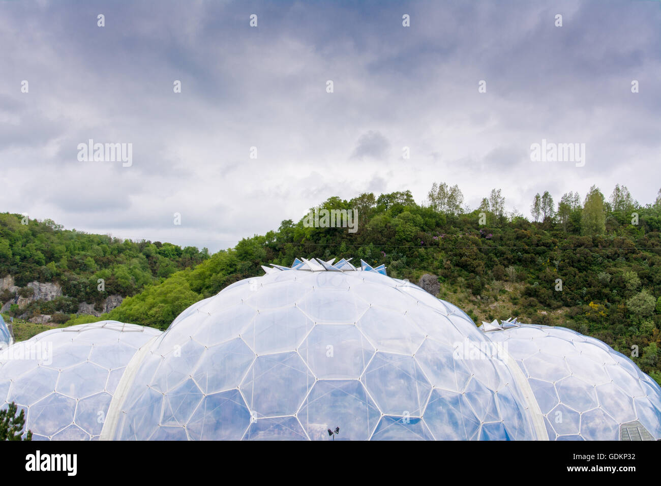 The Biomes at the Eden Project in Cornwall, UK Stock Photo