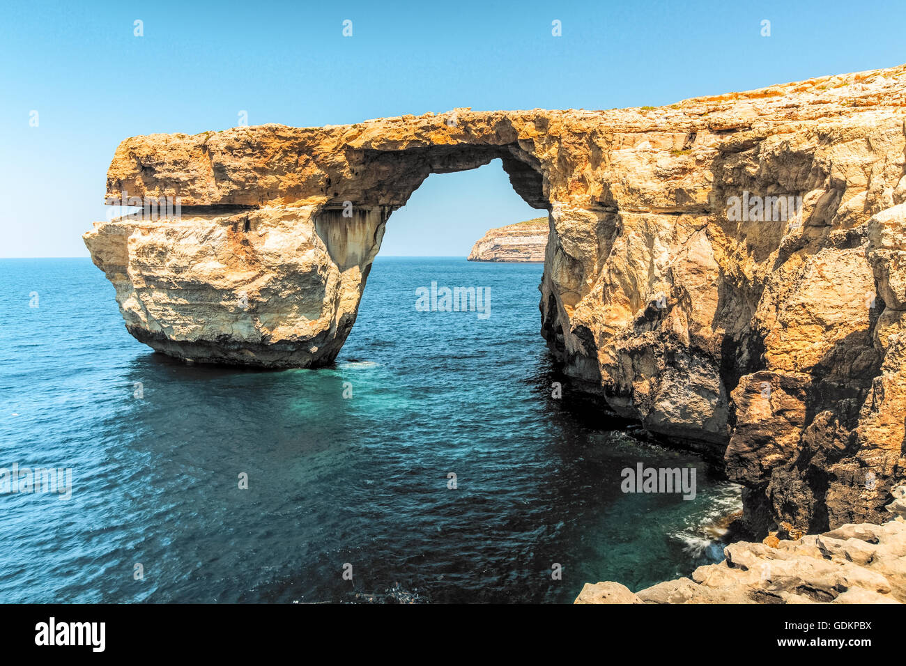 Gozo Azure Window Height Malta Stock Photo
