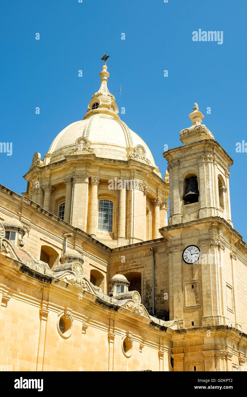 Catholic Church in Mgarr city. Gozo. Malta Stock Photo