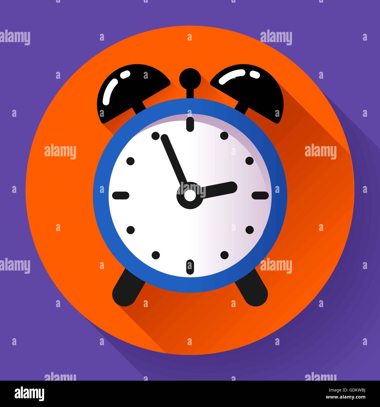alarm clock icon vector flat Stock Vector Image & Art - Alamy