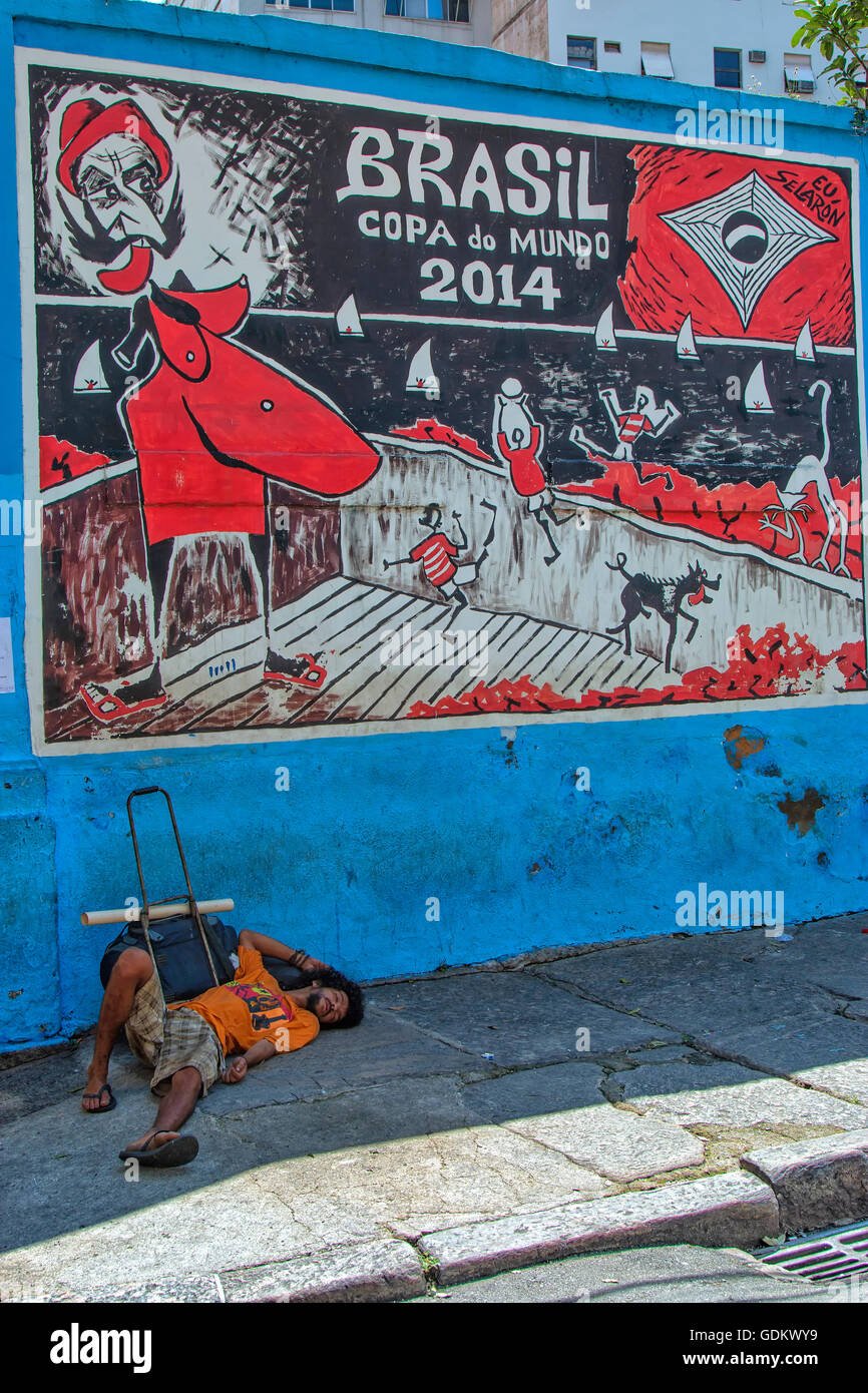 Social issue in Rio de Janeiro Stock Photo