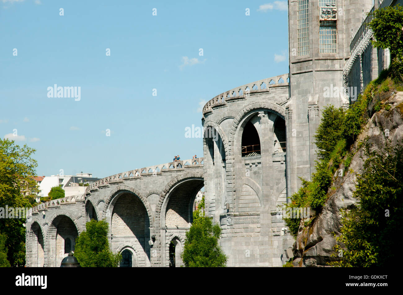 Our Lady of Lourdes Sanctuary Basilica - France Stock Photo