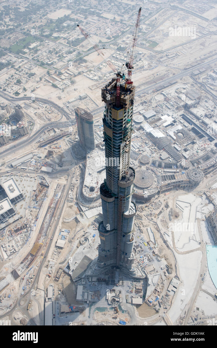 Construction Of The Burj Khalifa Dubai UAE Stock Photo Alamy
