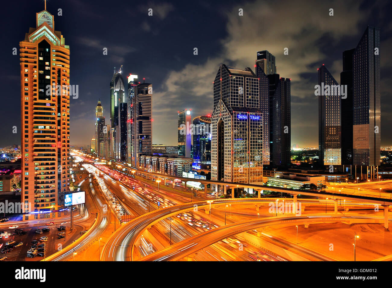 Sheikh Zayed Road, Dubai, UAE Stock Photo Alamy