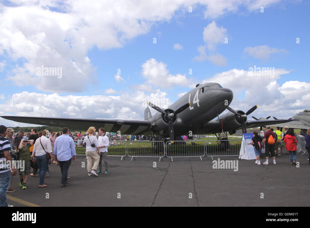 Douglas C-47A Skytrain at Farnborough Airshow 2016 Stock Photo