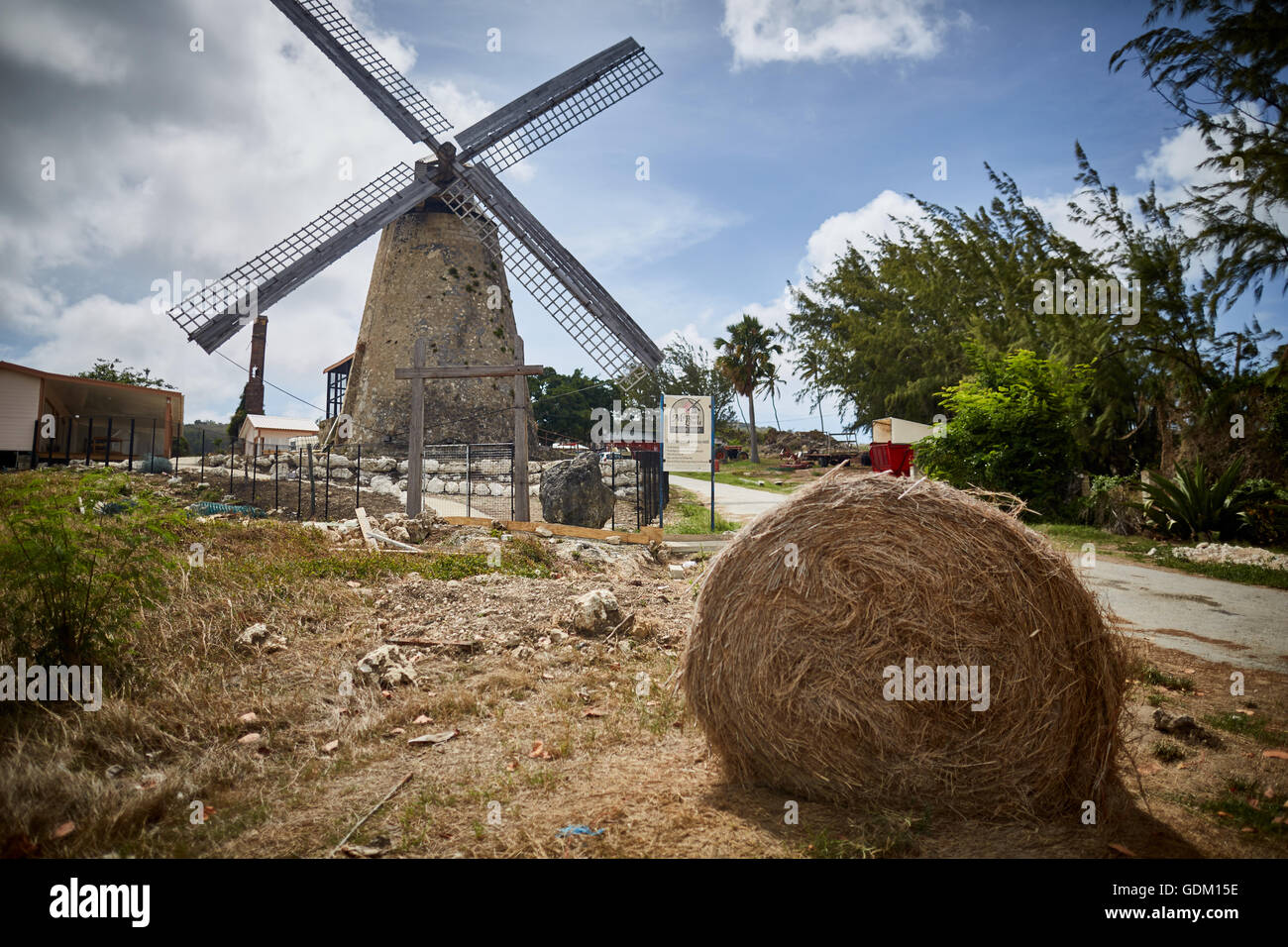 The Lesser Antilles Barbados Parish Saint Michael west indies capital Bridgetown  Barbados  Saint Andrew Morgan Lewis Windmill l Stock Photo