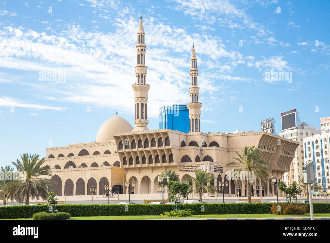 King Faisal Mosque in Sharjah, UAE Stock Photo Alamy
