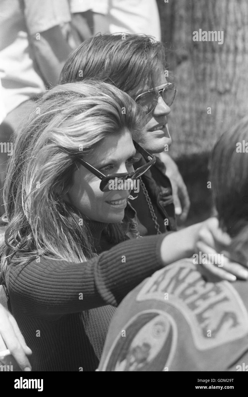 Peter Fonda and Nancy Sinatra in The Wild Angels Stock Photo