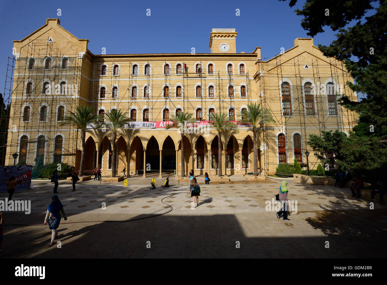 Lebanon, Beirut(LF)The campus of the American University of Beirut (AUB)(LF)The AUB is a private, secular, and independent university with 8000 students. Founded in 1866 as the first American university located outside the U.S.A, it is ranked today as the Stock Photo