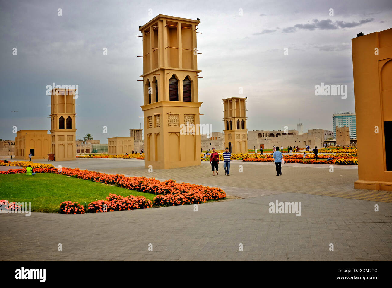 Traditional Arabian Wind Towers For Cooling Houses Stock Photo Alamy