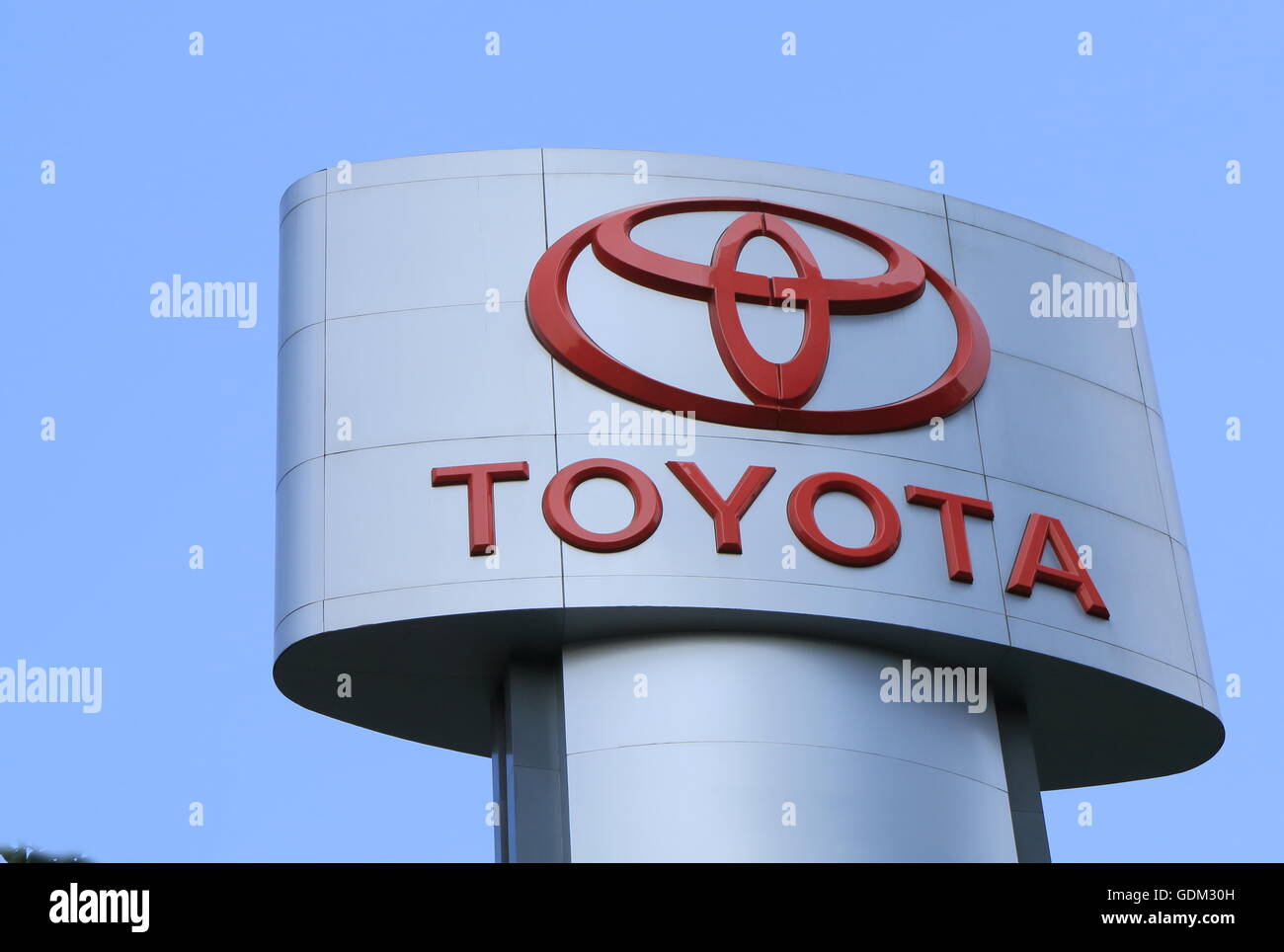 Toyota Japanese car logo. Stock Photo