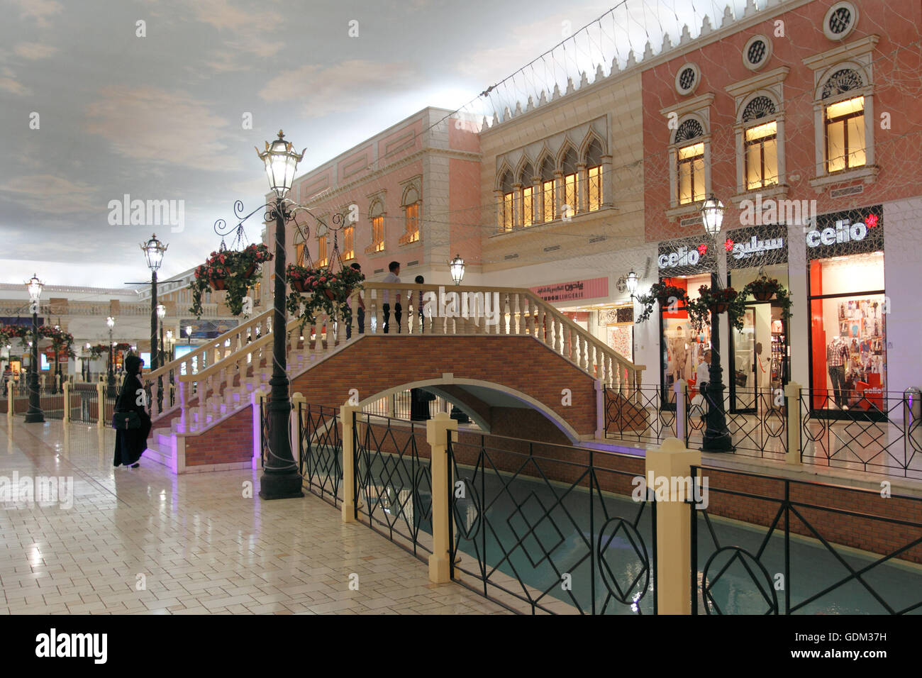 Shopping at the Villagio Mall, Doha, Qatar. Stock Photo