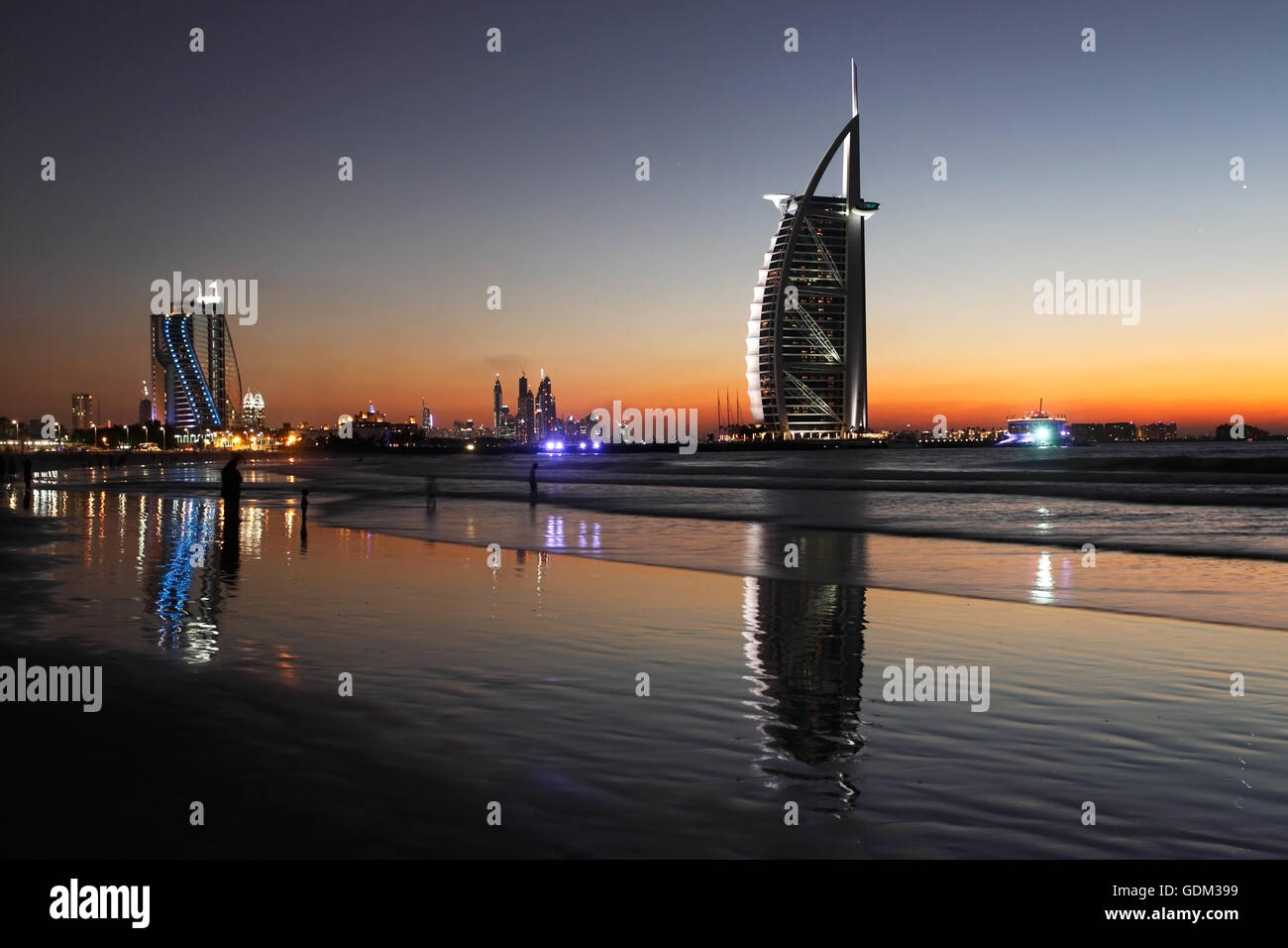 beach near Burj Al Arab Hotel, Dubai, UAE Stock Photo Alamy