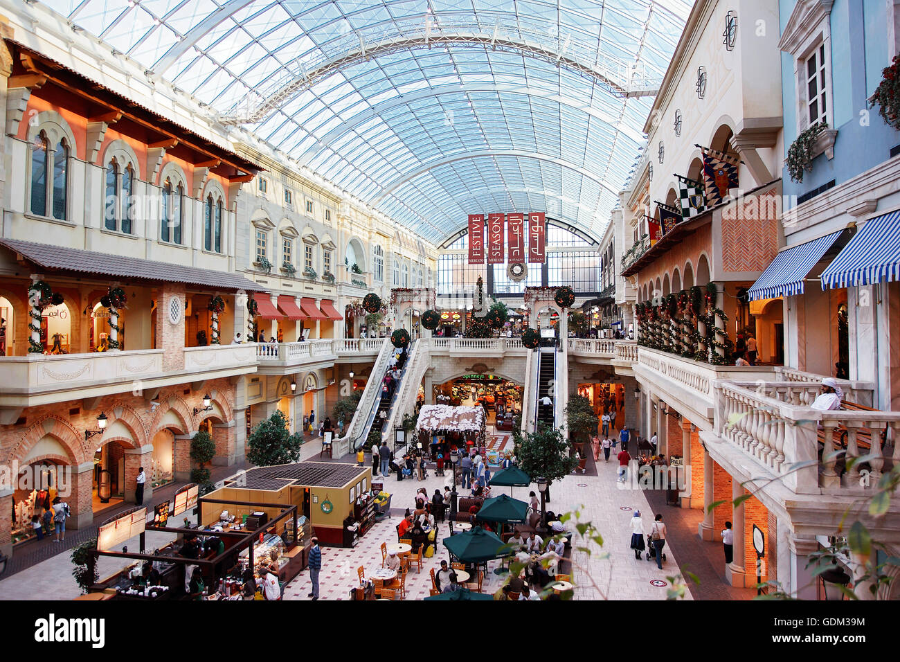 Shopping at the Mercato mall, Dubai, UAE. Stock Photo