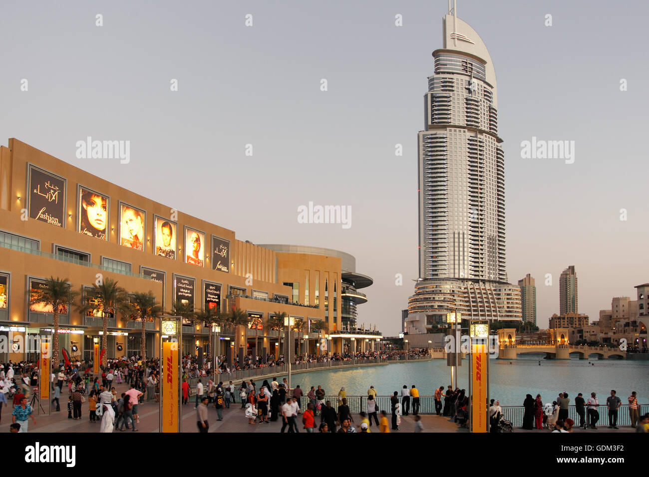 Dubai Mall and The Adress Downtown Hotel, Dubai, UAE Stock Photo - Alamy