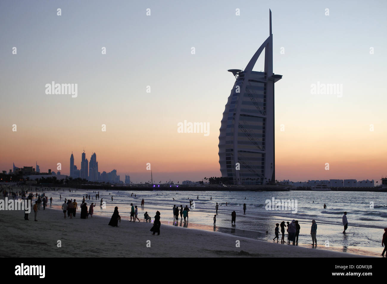 Beach near Burj Al Arab Hotel, Dubai, UAE Stock Photo Alamy