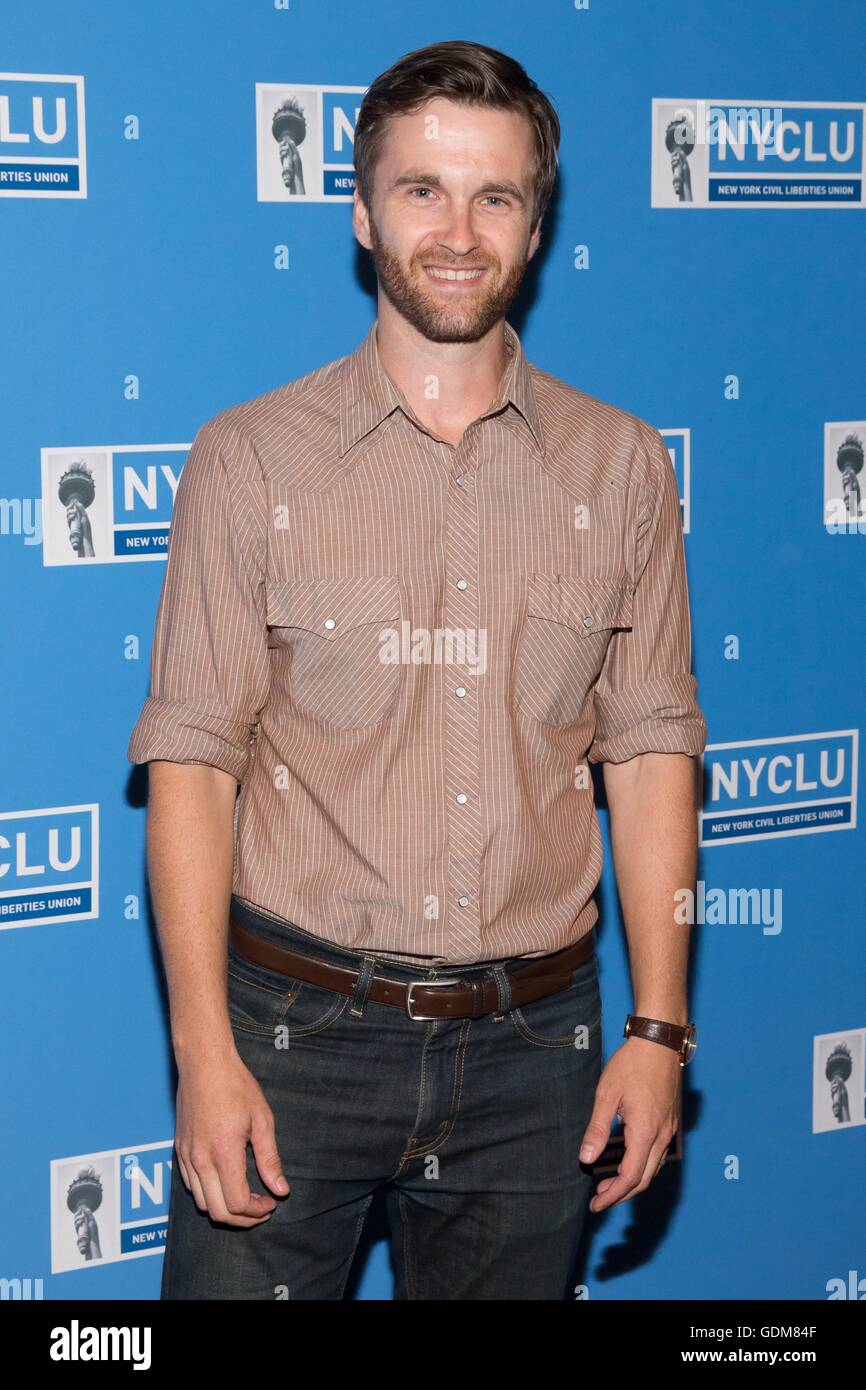 New York, NY, USA. 18th July, 2016. Alex Grubbs at arrivals for The New York Civil Liberties Union (NYCLU) Broadway Stands Up for Freedom Benefit, NYU Skirball Center for the Performing Arts, New York, NY July 18, 2016. Credit:  Jason Smith/Everett Collection/Alamy Live News Stock Photo