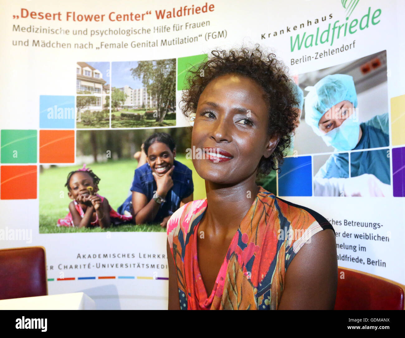 FILE - A file picture dated 11 September 2013 shows Waris Dirie, Somali best-selling author ('Desert Flower'), arrives as patron to the opening of the 'Desert Flower Center' at Waldfriede Hospital in Berlin, Germany. Photo: Stephanie Pilick/dpa Stock Photo