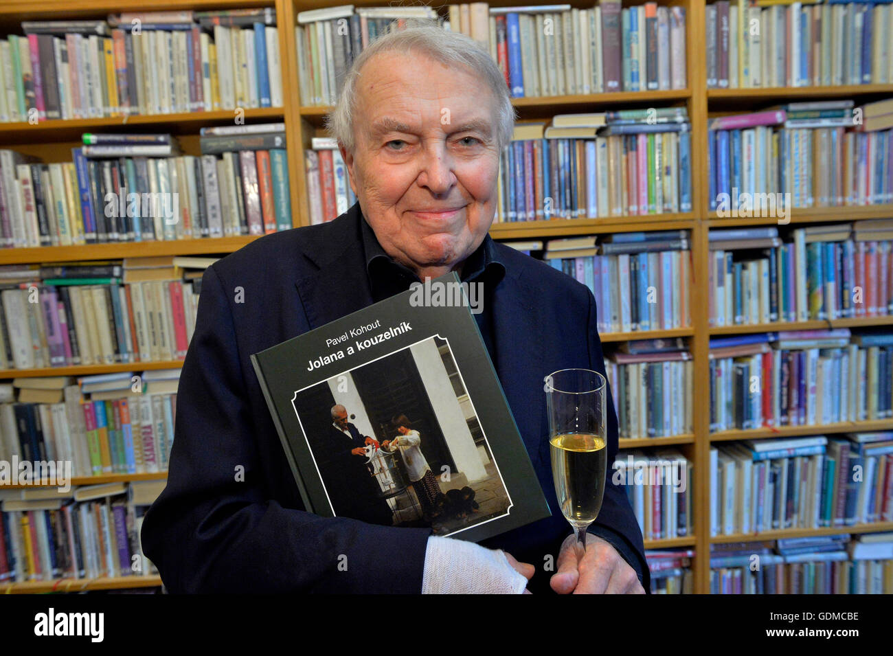Czech and Austrian author, playwright and scenarist Pavel Kohout introduced his new book Jolana and magician and celebrated his 88th birthday in Sazava, Czech Republic, July 19, 2016. (CTK Photo/Michal Dolezal) Stock Photo