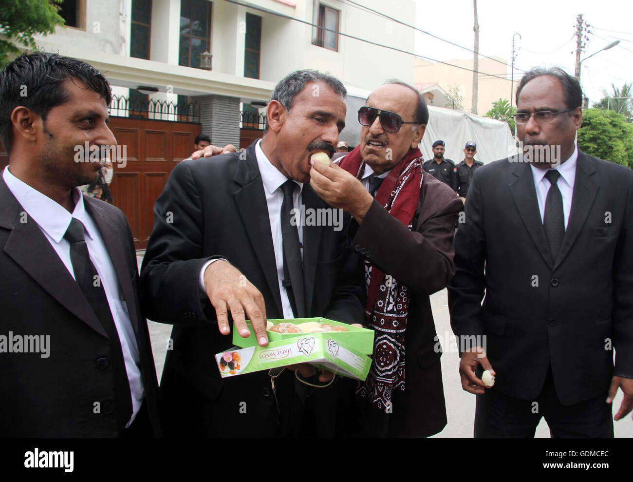 Lawyers Distribute Sweet To Each Other After Recovery Of Advocate