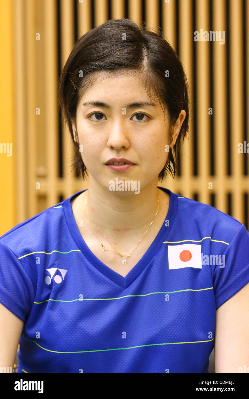 Tokyo, Japan. 19th July, 2016. Ayane Kurihara (JPN) Badminton : Training  for Rio Olympic Games in Tokyo, Japan . © Sho Tamura/AFLO SPORT/Alamy Live  News Stock Photo - Alamy