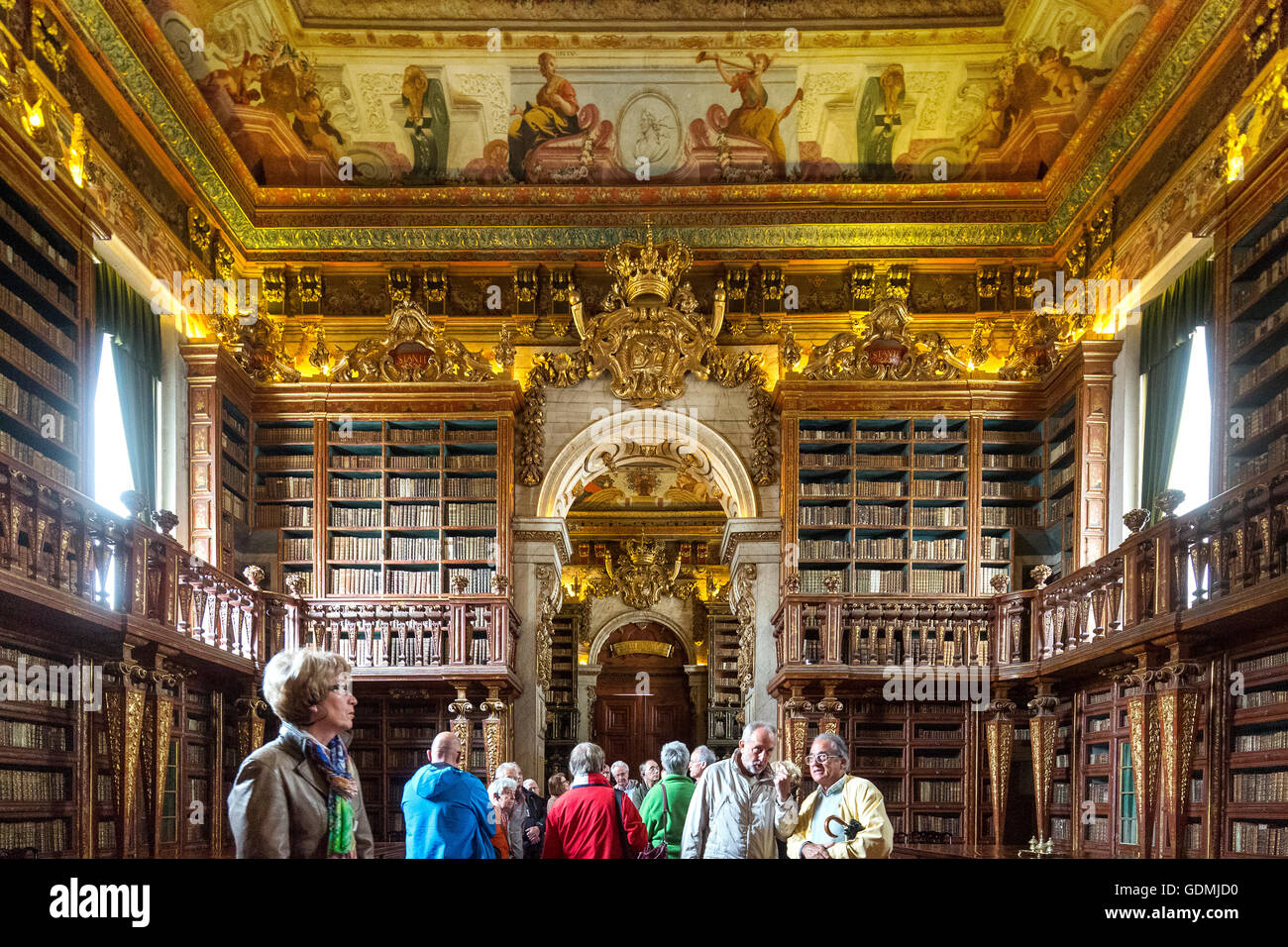 Biblioteca Joanina, historic University Library, University of Coimbra,  Coimbra, Coimbra District, Portugal, Europe Travel Stock Photo - Alamy